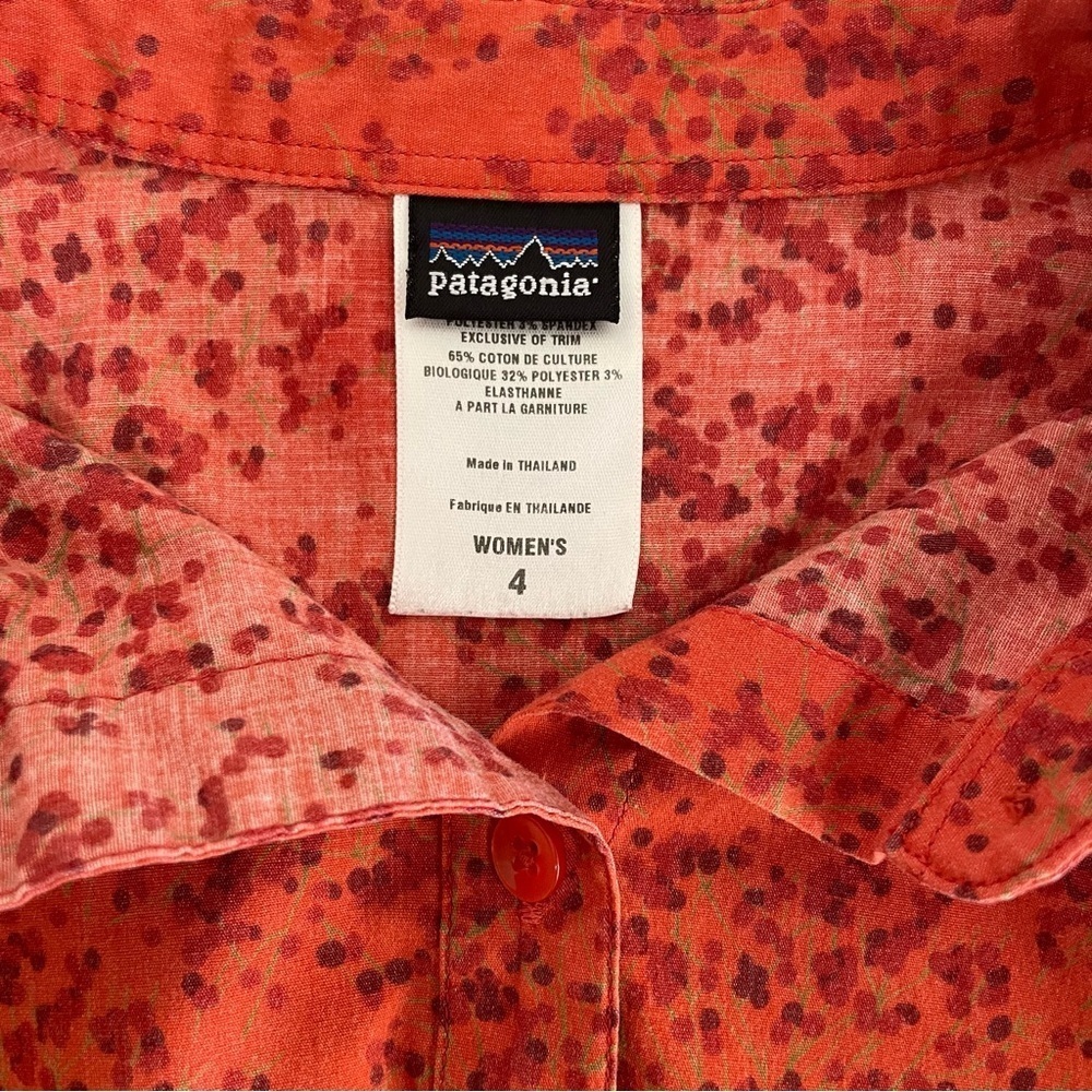 ⛰️Patagonia Organic Cotton Long Sleeve Button Up Top Women’s Size 4 - Picture 6 of 9